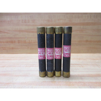Buss NOS-10 Bussmann Fuse Cross Ref 4XH04 (Pack of 4) - New No Box