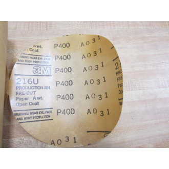 3M 216U Sandpaper P400 8" Aluminum Oxide (Pack of 50)