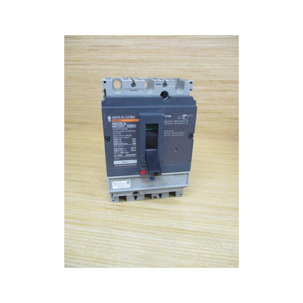 Merlin Gerin NSF250 N Breaker 3 Pole 175A Schneider Square D - Refurbished