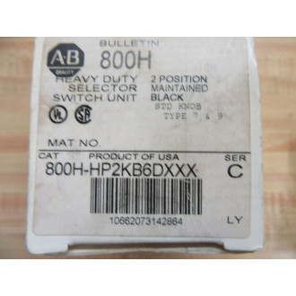 Allen Bradley 800H-HP2KB6DXXX Selector Switch