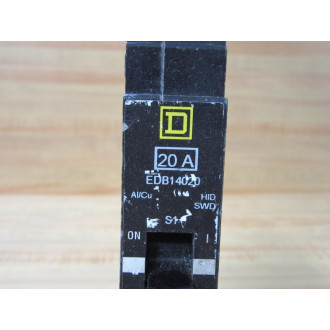 Square D EDB14020 20A Circuit Breaker - Used