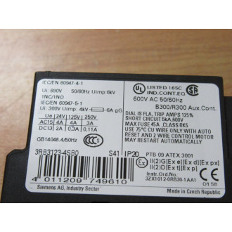 Siemens 3RB3123-4SB0 Overload S.S. 3RB31234SB0 - New No Box