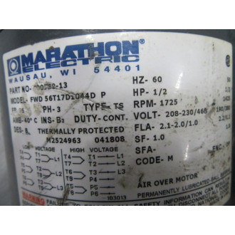 Marathon 000569-13 Air Over Motor 00056913 - Used