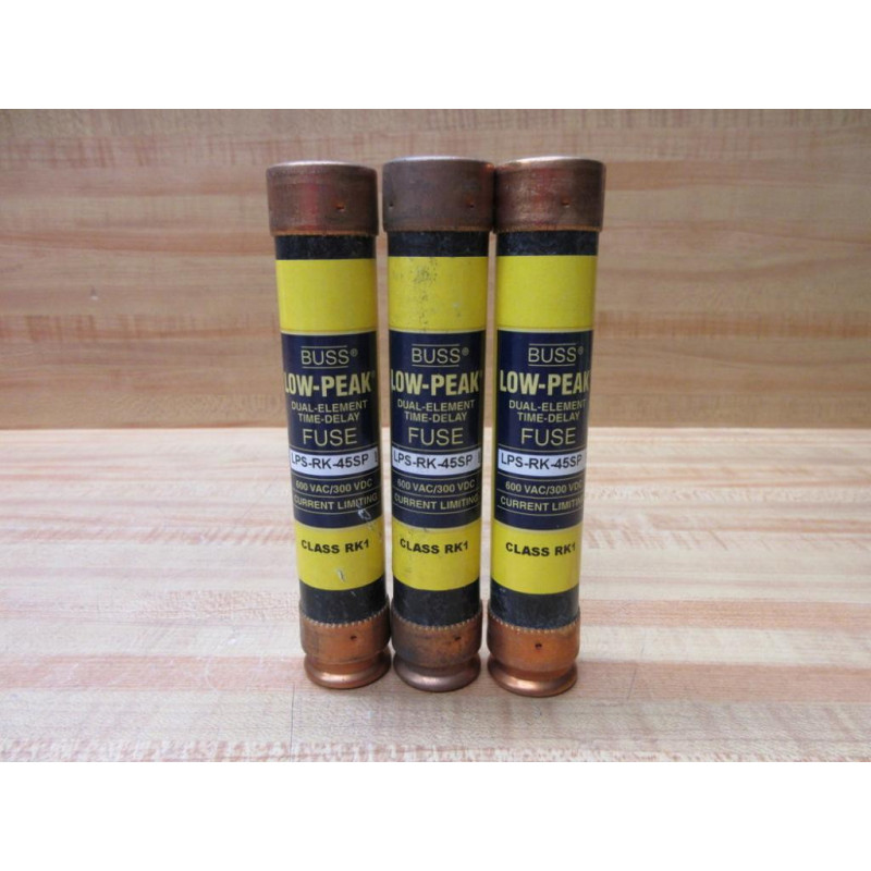 Buss LPS-RK-45SP Bussmann Fuse Cross Ref 6F324 (Pack of 3) - Used