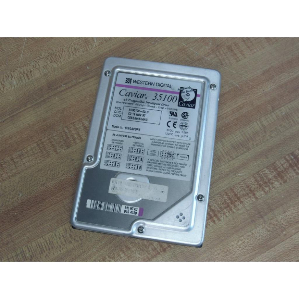Western Digital AC35100-00LC Caviar 35100 AT Compatible Intelligent Drive Non-Refundable - Parts Only Western Digital AC35100-00LC Caviar 35100 AT Compatible Intelligent Drive Non-Refundable - Parts Only