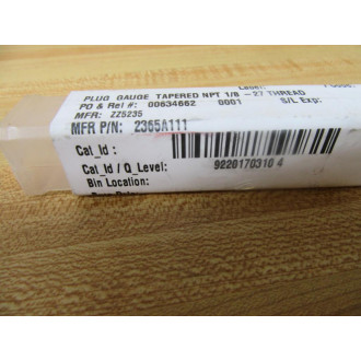 Van Keuren 2365AA111 Plug Gage