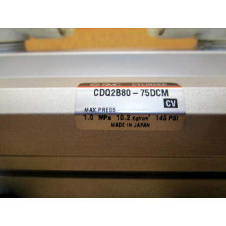 SMC CDQ2B80-75DCM Cylinder CDQ2B8075DCM - Used
