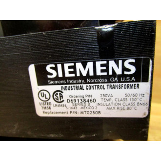 Siemens MTO250B Transformer  D69138460 - Used