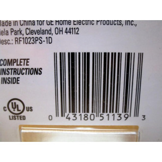 General Electric RF102TXPS Wall Switch Kit