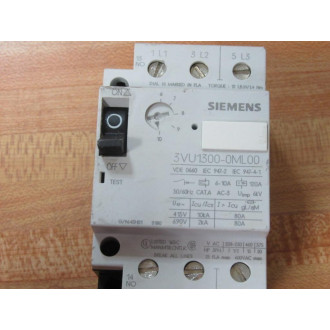 Siemens 3VU1300-0ML00 Starter Motor Protector 3VU13000ML00 - Used