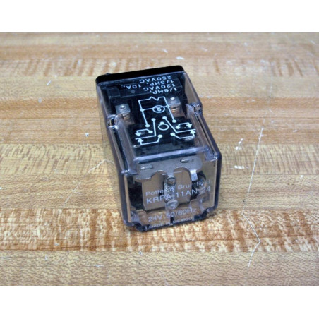 Relè Potter & Brumfield KRPA-11AG-24 DPDT 24VAC 10A Con Zoccolo, Nuovo