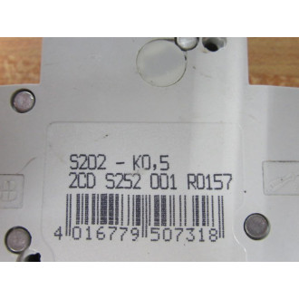 ABB S202-K0.5 0.5A Circuit Breaker S202-K0.5A - Used
