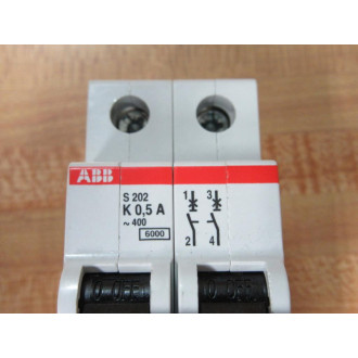ABB S202-K0.5 0.5A Circuit Breaker S202-K0.5A - Used