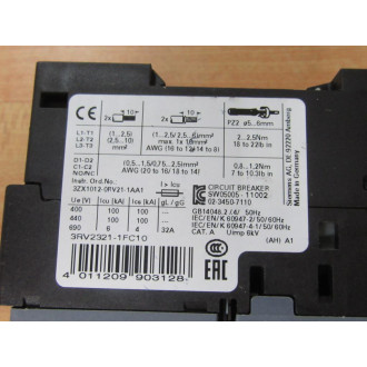 Siemens 3RV2321-1FC10 5A Circuit Breaker 3RV23211FC10 - New No Box