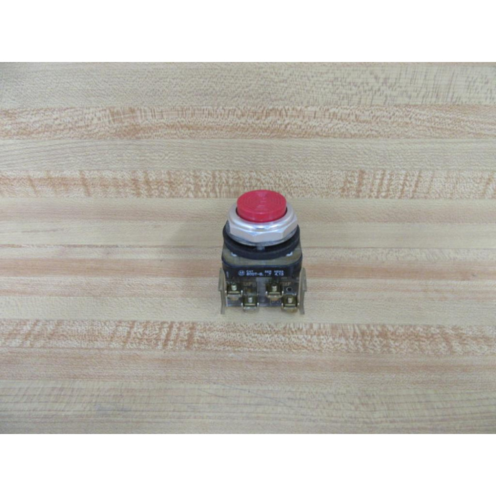 Allen Bradley 800T-B Pushbutton 800TB Red w(2-800T-XA) - Used
