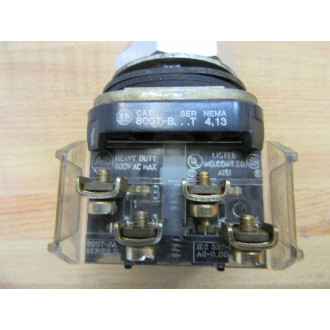 Allen Bradley 800T-B Pushbutton 800TB Red w(2-800T-XA) - Used