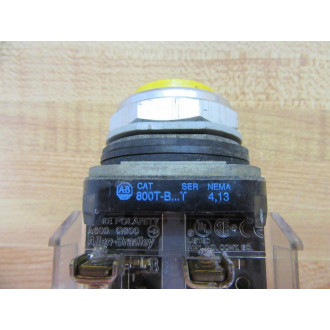 Allen Bradley 800T-B Pushbutton 800TB Yellow W800T-XA - Used