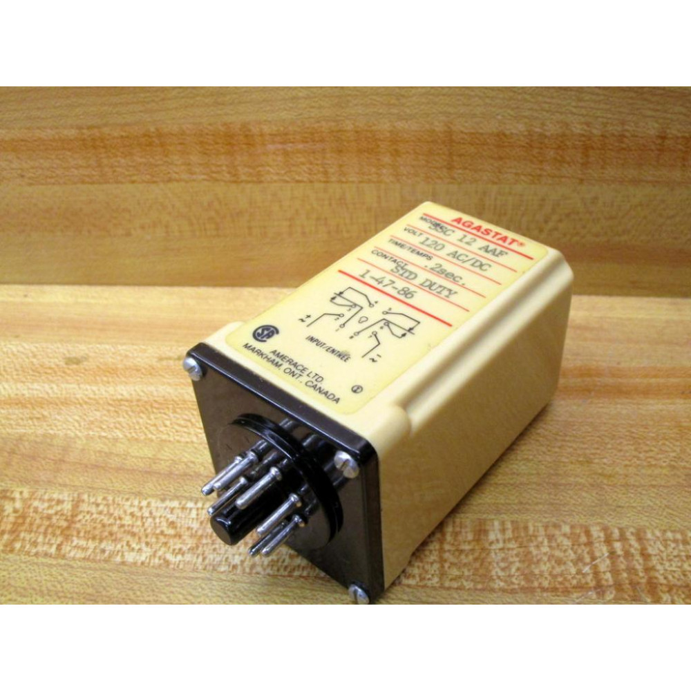 Agastat SSC 12 AAF Time Delay Relay SSC12AAF .2 Sec - New No Box