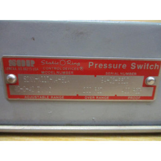 SOR 52NN-K117-N4-B1A Pressure Switch 52NNK117N4B1A - New No Box