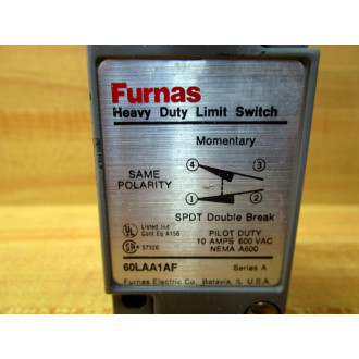 Furnas 60LAA1AF Limit Switch WSide Roller Plunger - New No Box