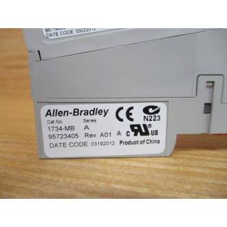 Allen Bradley 1734-MB IO Mounting Base 1734MB W 1734-RTB - Used