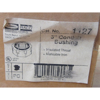 Raco 1127 Insulated Conduit Bushing 3" (Pack of 3)