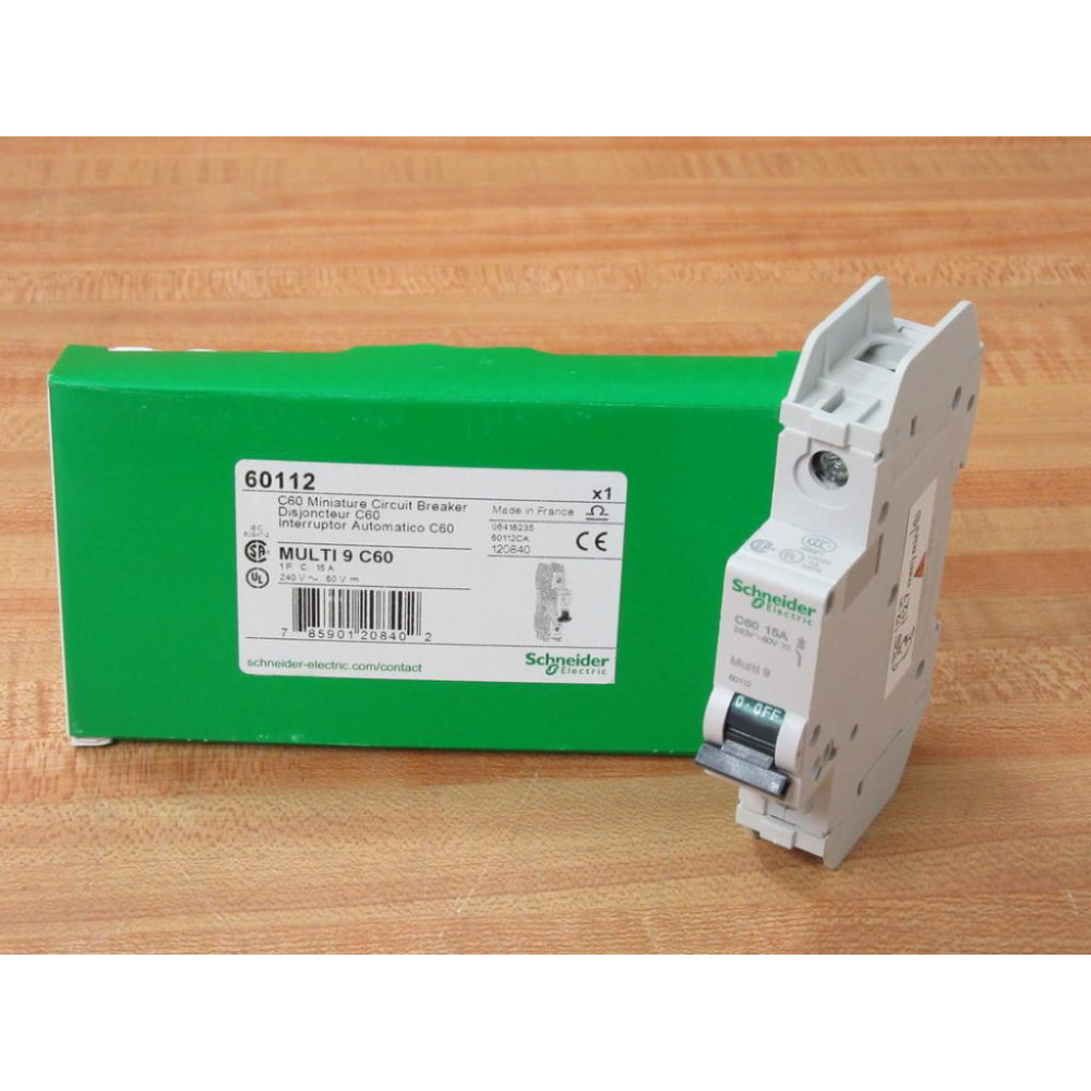 Schneider 60112 Square D Breaker 15A Merlin Gerin MG60112