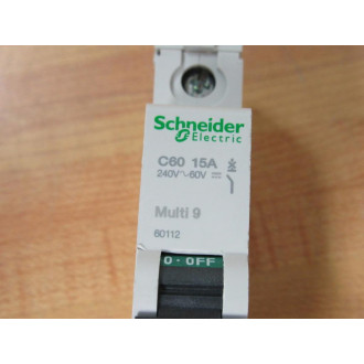 Schneider 60112 Square D Breaker 15A Merlin Gerin MG60112