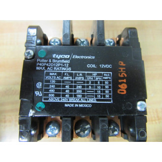 Tyco P40P42D12P1-12 Contactor P40P42D12P112 Chipped Housing - Used