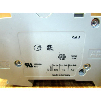 ABB S202-K15A Circuit Breaker S 202 K 15 A Cracked HSNG. On Bottom - Used