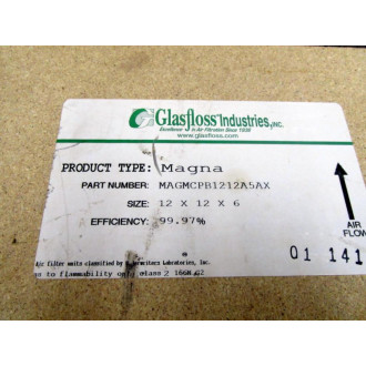 Glasfloss MAGMCPB1212A5AX Magna Air Filter - New No Box