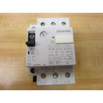 Siemens 3VU1300-1TK00 Circuit Breaker 3VU13001TK00 - Used