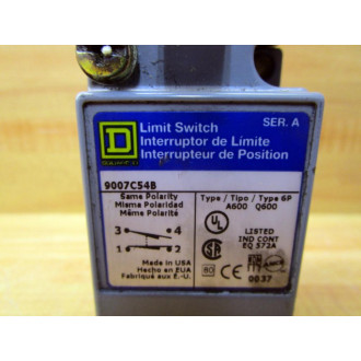 Square D 9007C54B Limit Switch Body WOper. Head - Used
