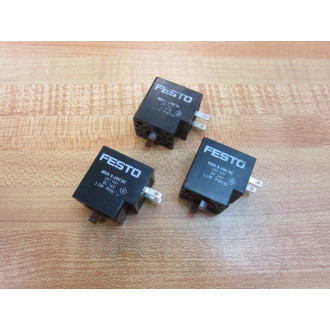Festo MEH3-24VDC Solenoid Coil MEH324VDC 1.5W (Pack of 3) - Used