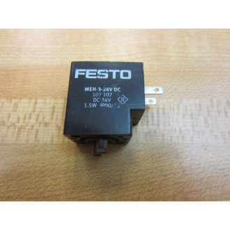 Festo MEH3-24VDC Solenoid Coil MEH324VDC 1.5W (Pack of 3) - Used
