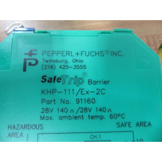 Pepperl + Fuchs KHP-111Ex-2C Safe Trip Barrier 91160