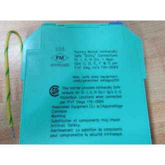 Pepperl + Fuchs KHP-111Ex-2C Safe Trip Barrier 91160