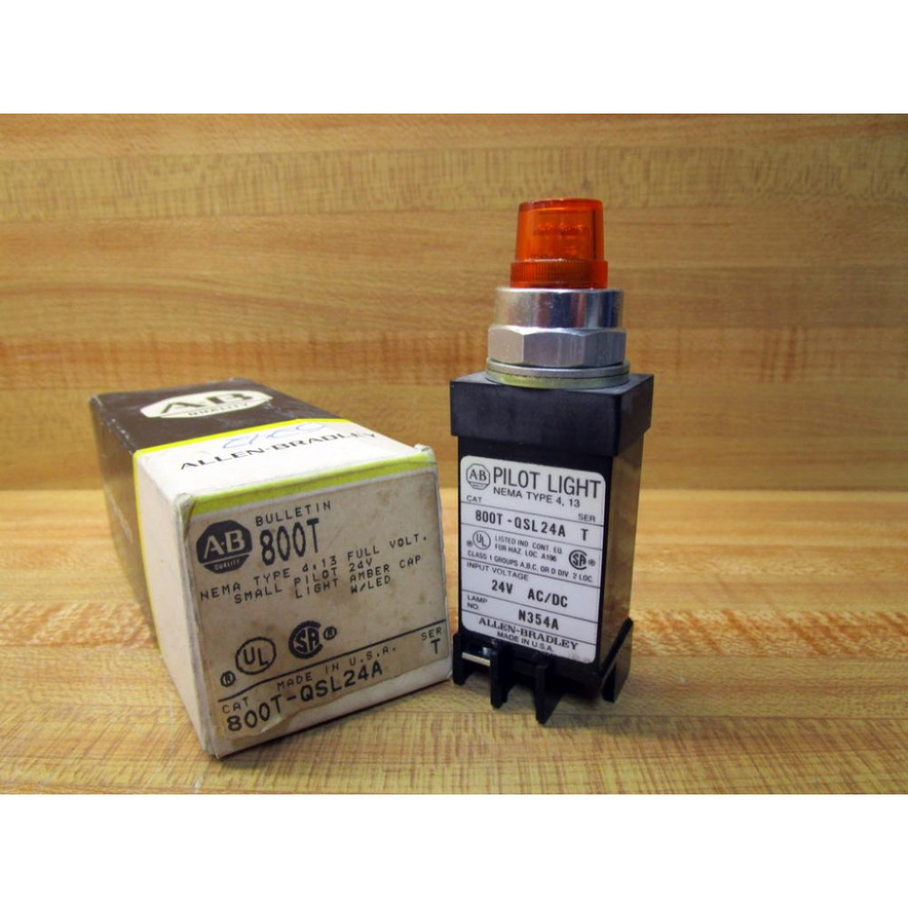 Allen Bradley 800T-QSL24A Small Pilot Light 800TQSL24A Missing Bottom Screws