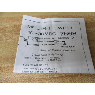 Delta 7668-D-1141 RF Limit Switch 7668D1141