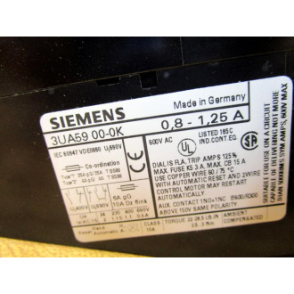 Siemens 3UA59 00-0K Overload Relay 3UA59OO-OK