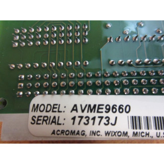 Acromag AVME 9660 VMEbus 6U Carrier Card - Used