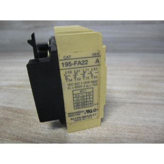 Allen Bradley 195-FA22 Auxiliary Contact 195FA22 TanBrown - New No Box