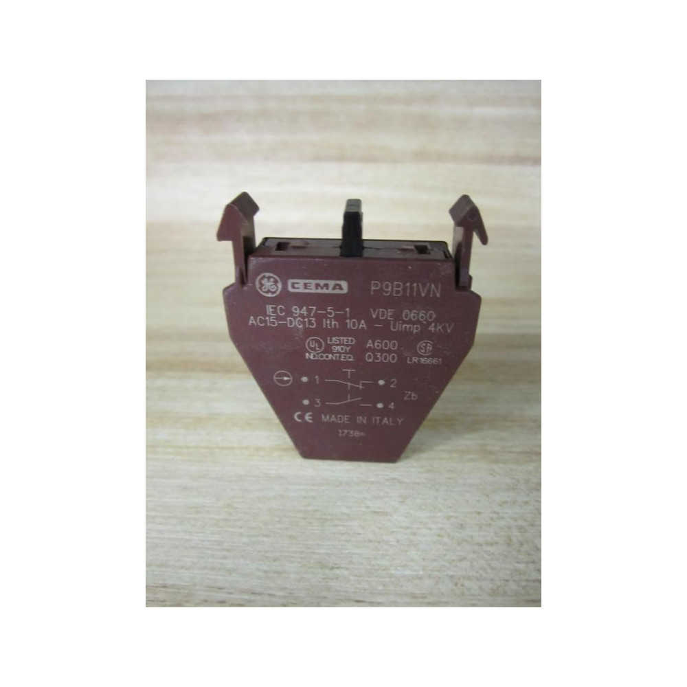 General Electric P9B11VN GE Cema Contact Block 187000 - New No Box