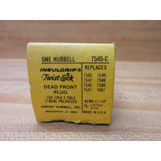 Hubbell HBL7545C Twist Lock Plug 7545-C