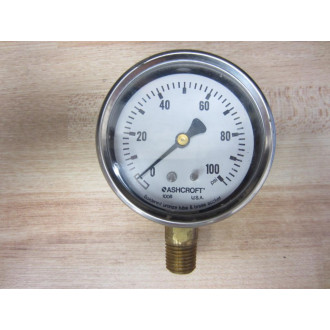 Ashcroft 1008 Series Stainless Steel 0-100 PSI - New No Box