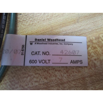 Daniel Woodhead 42607 Female Cable Assembly 2R6004A20A120 7 Amp - New No Box
