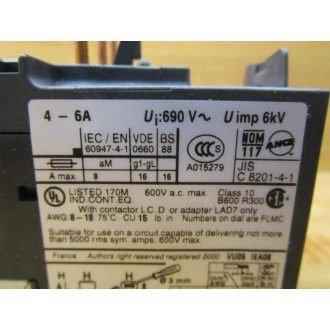 Telemecanique LRD10 Schneider Overload Relay 034679