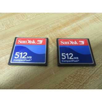 SanDisk SDCFJ Memory Card 512 MB (Pack of 2) - Used
