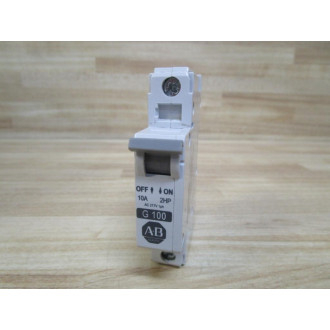 Allen Bradley 1492-CB1G100 Circuit Breaker 1492CB1G100 10A Ser C 2HP (Pack of 2) - Used