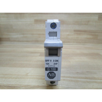 Allen Bradley 1492-CB1G100 Circuit Breaker 1492CB1G100 10A Ser C 2HP (Pack of 2) - Used